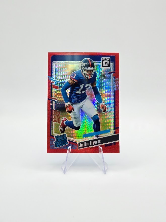 Jalin Hyatt 2023 Panini Donruss Optic RC Red Hyper SP #279 Giants