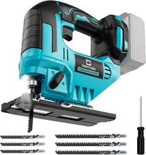 Jigsaw Compatible With Makita 18V, Cordless jig saw tool Brushless Blue 