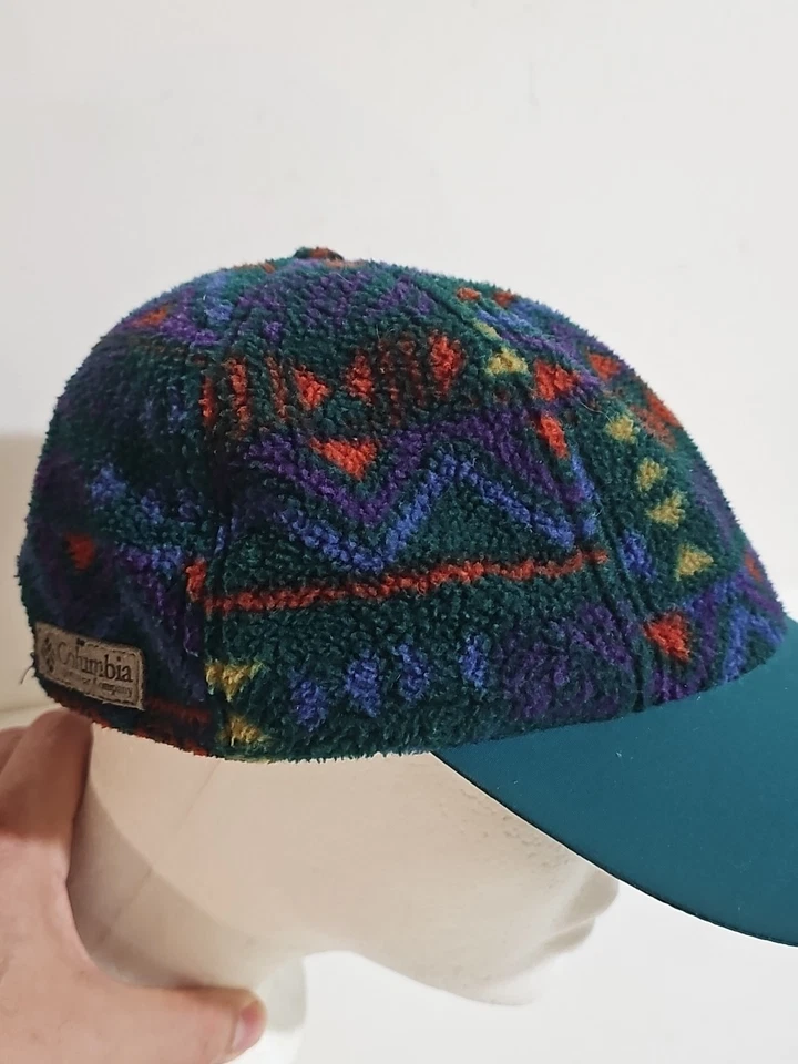 Винтажная мужская флисовая ацтекская кепка с узором Columbia размер S/M США - Изображение 2 из 4