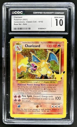2021 Pokemon SWSH Celebrations Charizard Classic Collection #4/102 CGC 10
