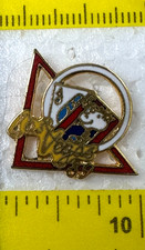 Vintage Las Vegas Ace of Spades & Clubs Gold Tone Casino Enamel Lapel Tack Pin