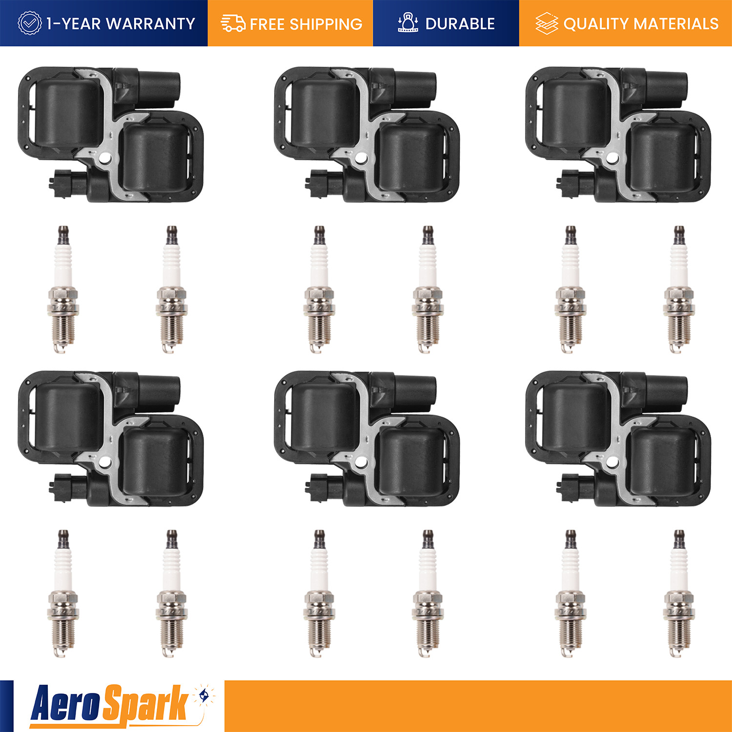 Ignition Coil & Platinum Spark Plug for Mercedez-Benz SLR Mclaren G55-AMG UF359