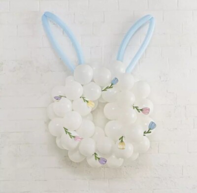 Celebrate It Michaels Easter Bunny Shaped Balloon Wreath Party Decor Kit #9458
