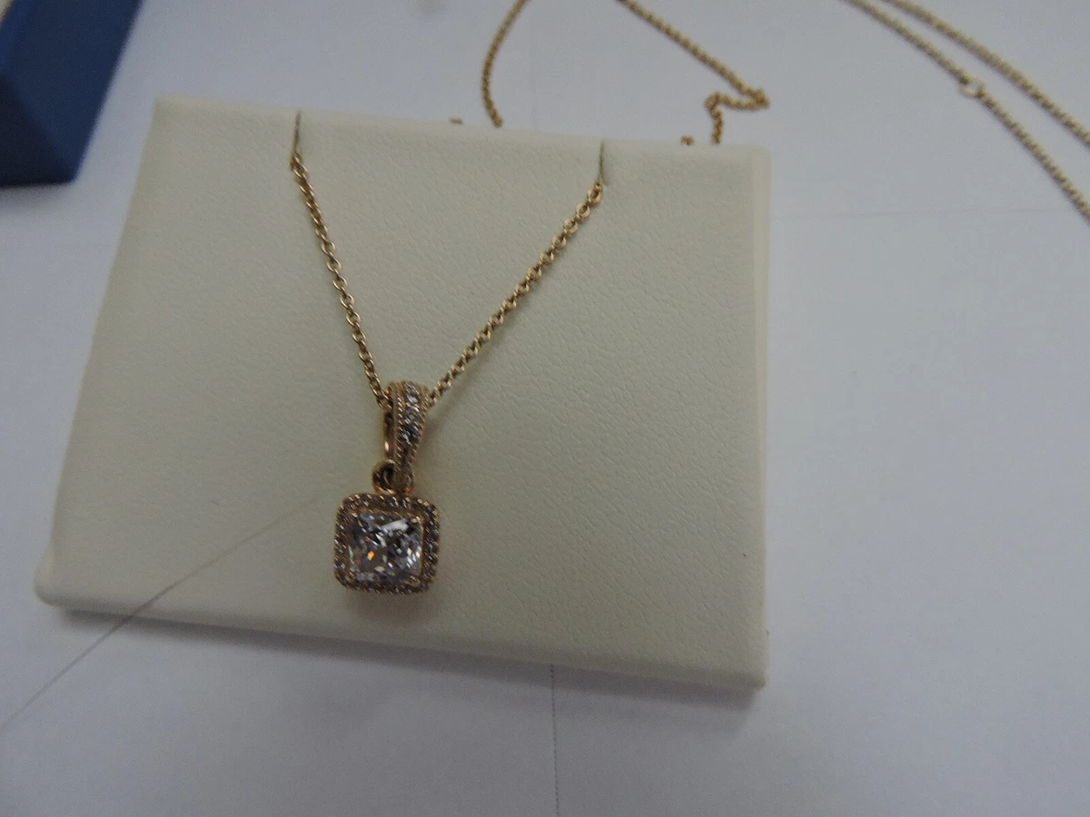 Pandora Timeless Elegance 14K Yellow Gold CZ Pendant Necklace eBay