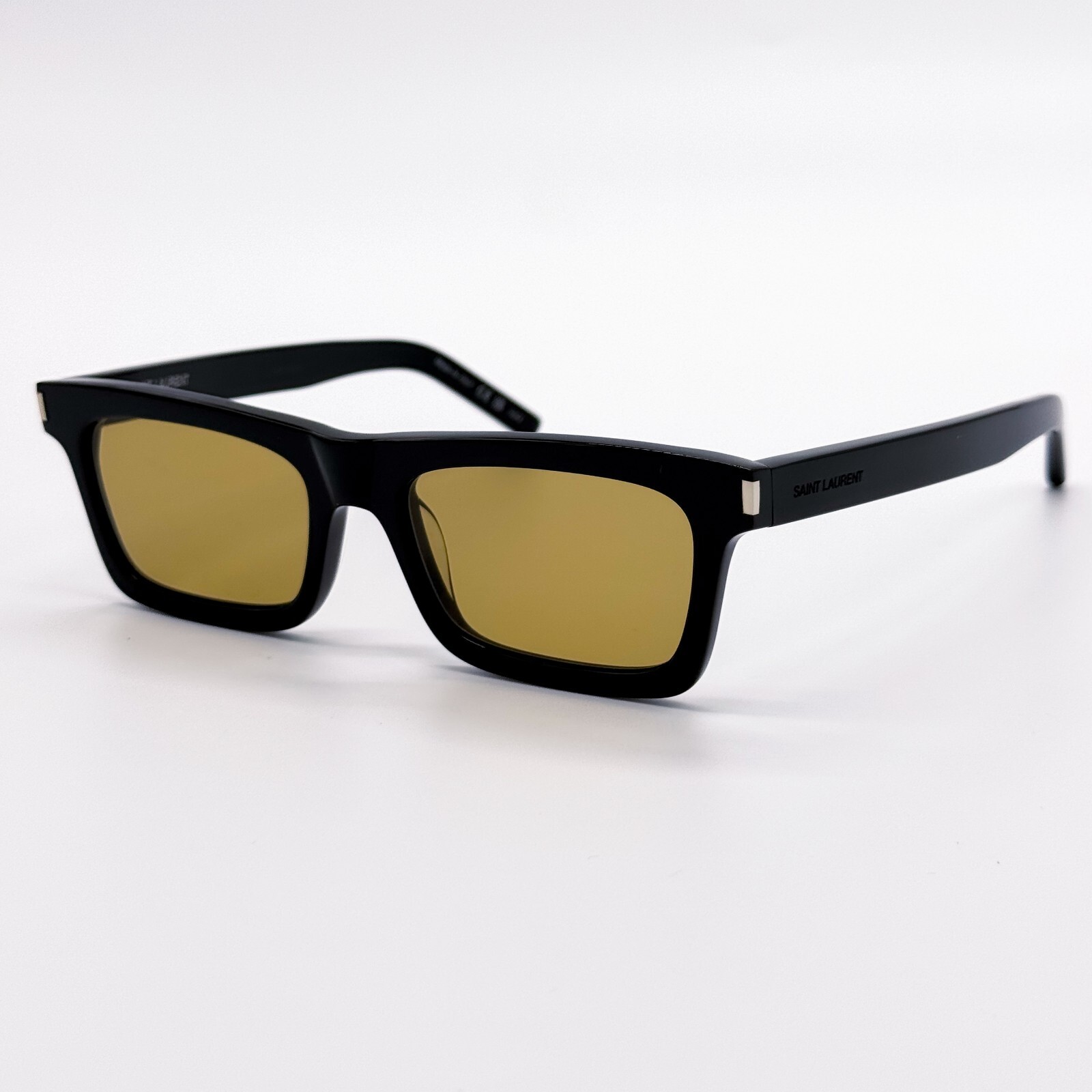 NUOVI OCCHIALI DA SOLE UNISEX SAINT LAURENT SSL 461 BETTY 008 NERO GIALLO SL461 008