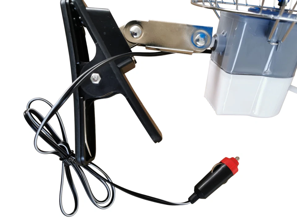 24V Volt Ventilator Lüfter klemmbar KFZ Auto Camping Boot Zigarettenanzünder - Bild 4 von 4