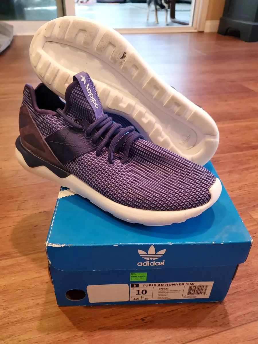 Adidas Tubular Runner S Womens Size 10 Purple White S79433 eBay