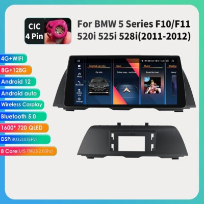 BMW 5er F10 F11 NBT CIC 10.3'' Android 12 Autoradio 8+128GB Apple Carplay GPS Nav