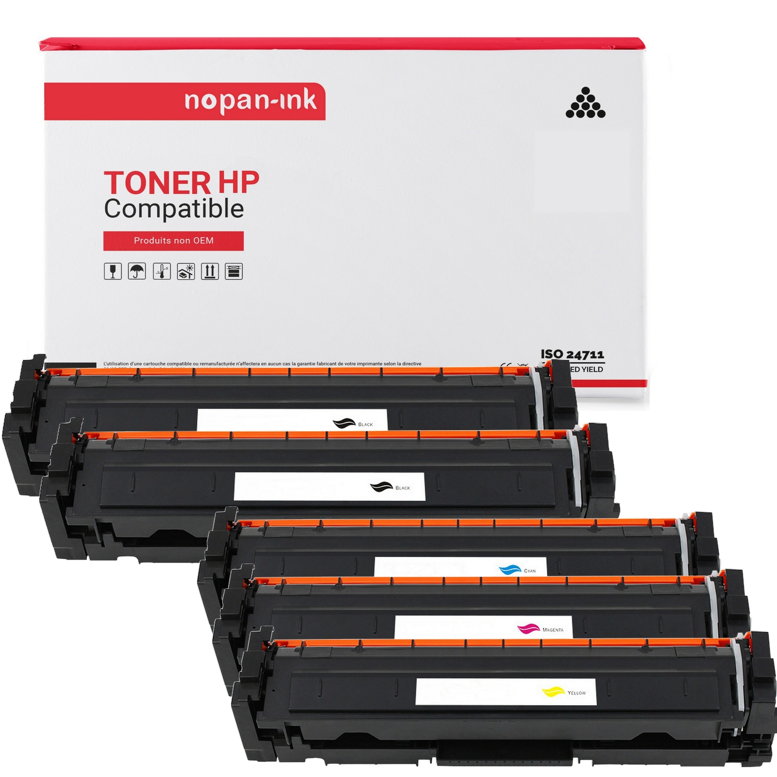 Toner 216A W2410A compatible pour remplacer vos cartouches épuisées sans bloquer l'imprimante