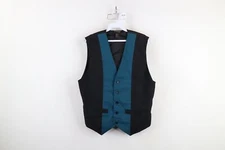 Vintage 90s Rockabilly Mens Size Medium Color Block Panel Suit Vest Jacket