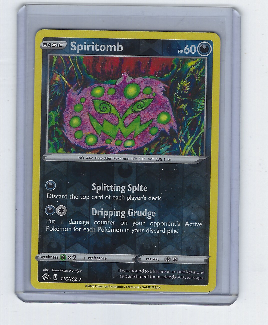 2020 Pokémon Sword & Shield - Rebel Clash-Reverse Foil #116 - Spiritomb