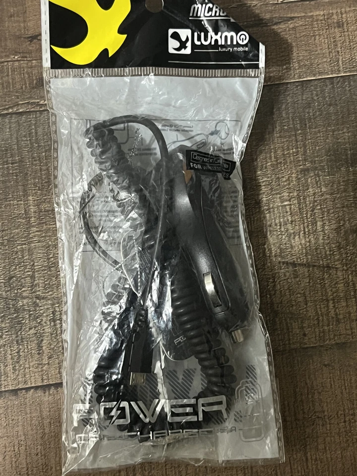 Carregador rápido Luxmo micro USB LED enrolado cabo carro para Samsung LG HTC Blackberry - Imagem 2 de 4