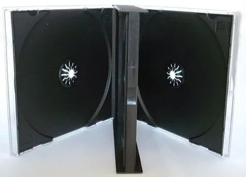 10 x 3 Wege Schwarz CD Juwelenetui 23 mm Wirbelsäule hält 3 Scheiben Ersatzetui - Bild 15 von 15