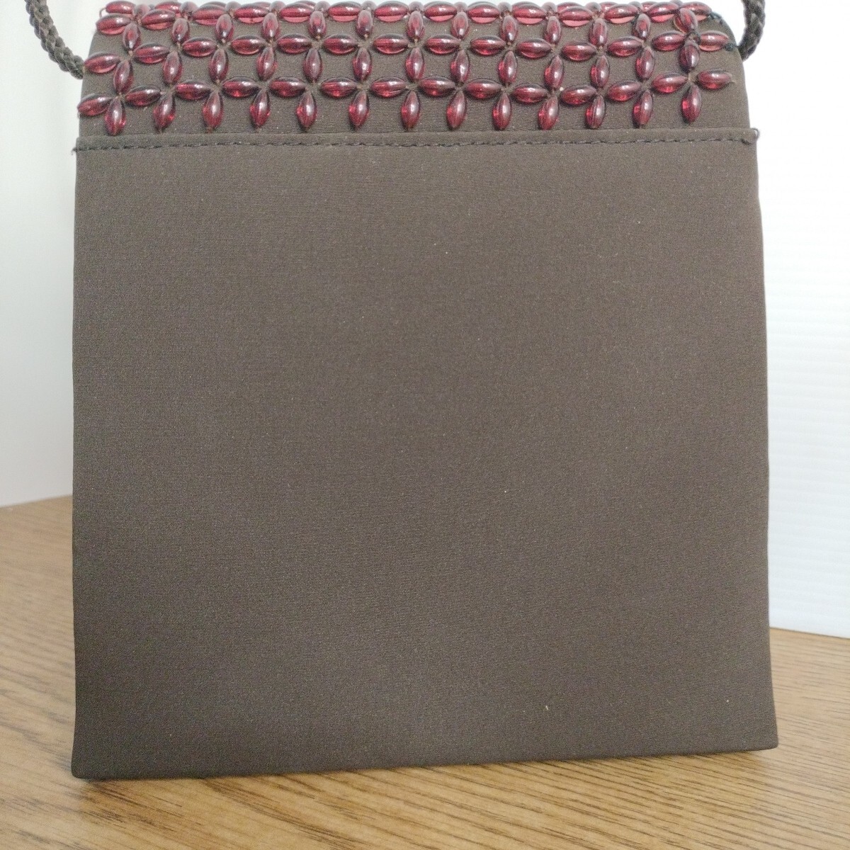 Jose Cotel Maroon Beaded Rectangular Crossbody Pu… - image 3