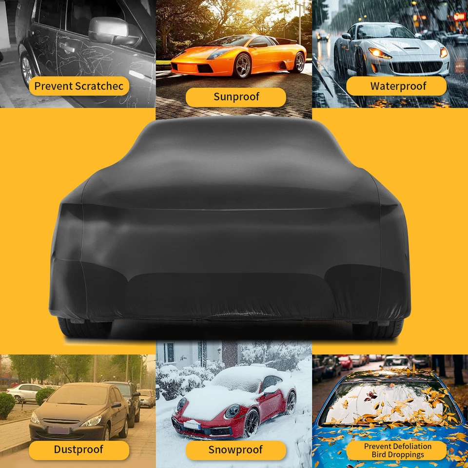 Cubierta de coche interior exterior satinado elástico arañazos impermeable para Mazda MX-6 cupé Foto 4 de 4