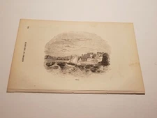 View of Malta c. 1868 Bible Engraving