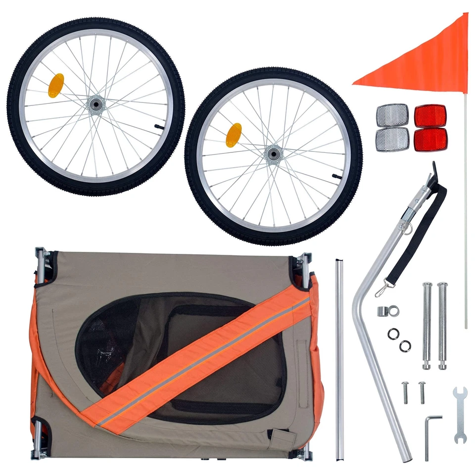 Pet Bike Trailer Breathable Protective Net Pet Cart Load 68 Pounds Fit For Dogs - Image 2 of 4