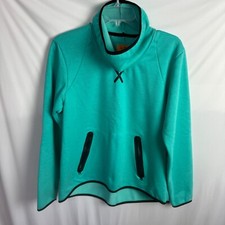 Champion Women's Sweatshirt Size Medium Green Victory Fleece Pockets
