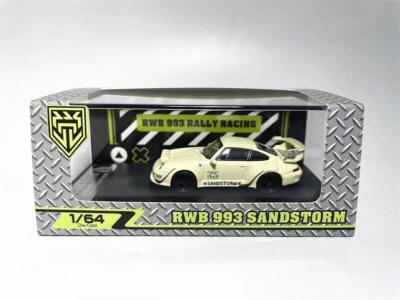 FeelsLike Model 1:64 911 RWB 993 Rally Racing RSANDSTORM pale Diecast Model Car