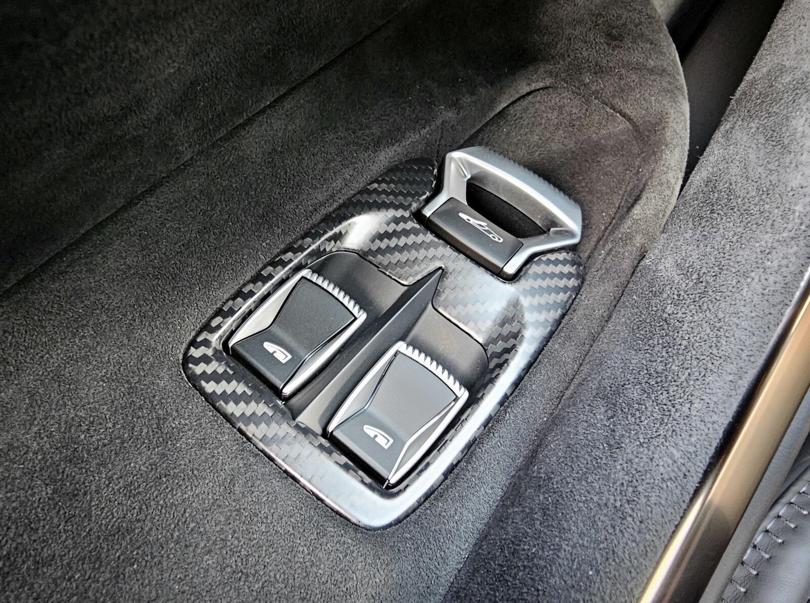 McLaren Artura MSO OEM Interior Satin Finish Carbon Gear & Window Switch Trims