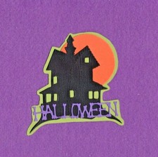 HALLOWEEN title die cuts scrapbook cards