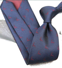 New Classic Polka Dot Blue Red JACQUARD WOVEN 100 Silk Men's Necktie Tie