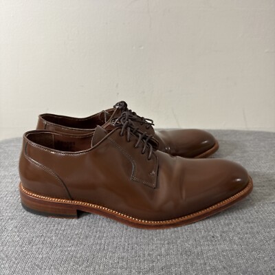 CROSBY SQUARE MENS BROWN LEATHER OXFORD DRESS SHOES Size ES  display picture 1