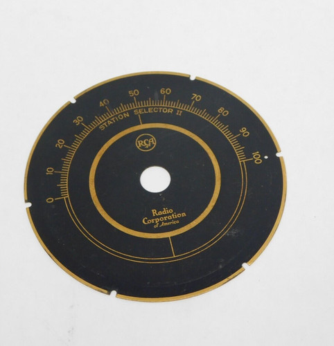 RCA Radiola Superheterodyne AR-812 Receiver STATION SELECTOR II Tuning Dial Face