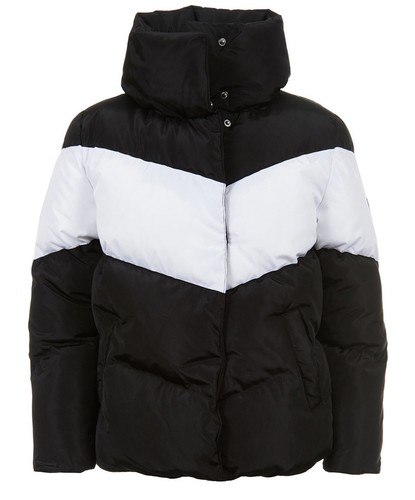 Girls Colorblock Puffer Jacket Black 