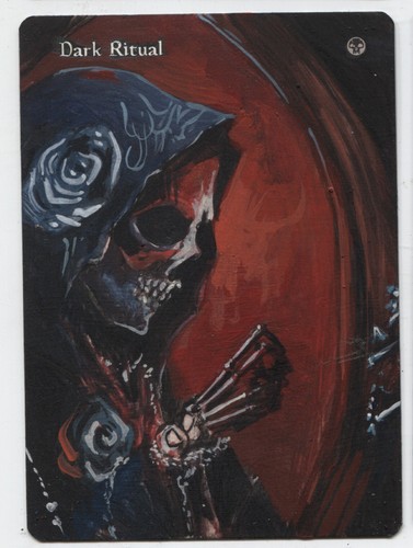 Dark Ritual ALTERED ART MTG Rare Magic Hand Painted Commander | eBay