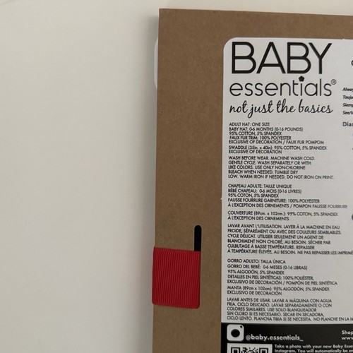 NEW Matching Red Plaid Hats & Swaddle Baby Blanket Christmas | Baby Essentials - Picture 4 of 6
