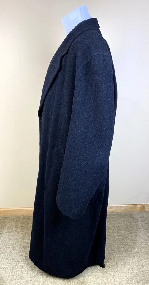 HUGO BOSS Mens 40R Gray Wool Blend Overcoat Germany - Image 3 of 4