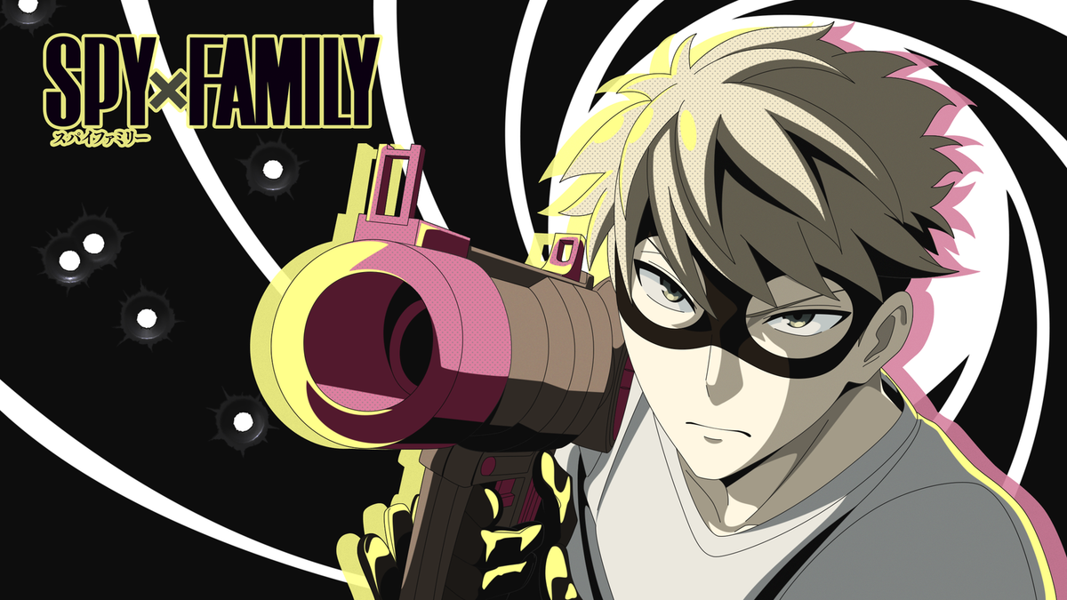 Anime spy x family loid forger boys toy gun mask dark Playmat