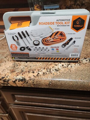 Torelli Tools Automotive Roadside Tool Kit W/ Storage Case New 30