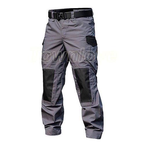 Men Military Tactical Cargo Pants Army Green Combat Trousers Multi Pocket - Picture 14 of 16