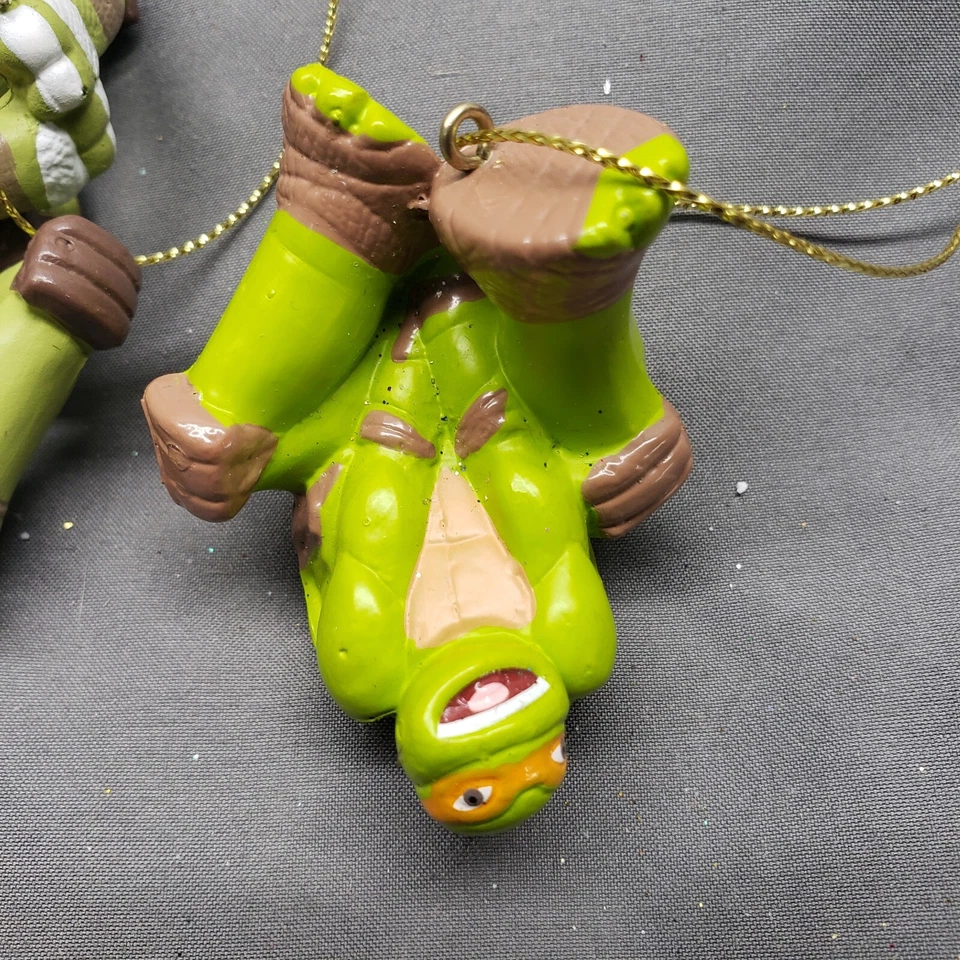 2 Adornos Tortugas Ninja Adolescentes Mutantes Nickelodeon Sin Caja 2014 Foto 3 de 4
