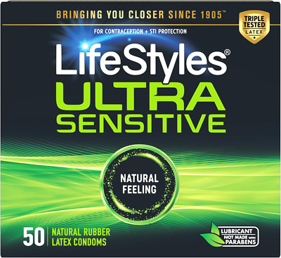 Lifestyles Ultra Sensitive Premium Lubricated Natural Latex Condoms Value Pack -