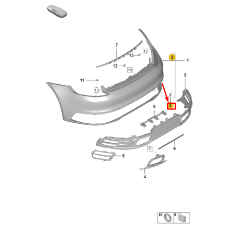 HEIBTENY Cache Œillet De Remorquage Pare-chocs Arrière Land Rover Range Rover Sport L320 2010-2013 - LR015132