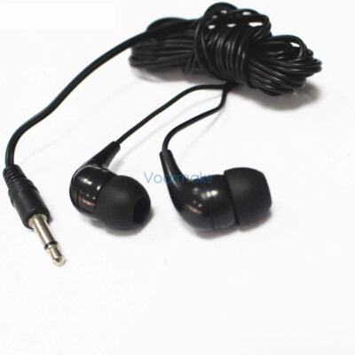 100 Pack Bulk Earbuds Headphones Classroom Student Testing Libraries (Mono Plug)
