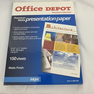 office depot premium matte photo paper