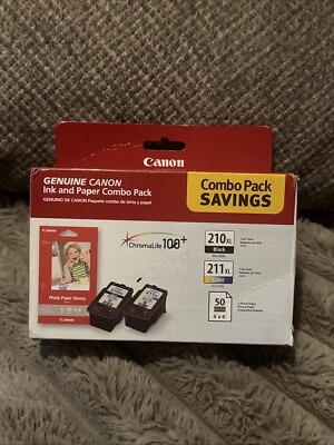 Canon 210XL 211XL High Yield Ink Cartridges - Black, Tri-color Combo