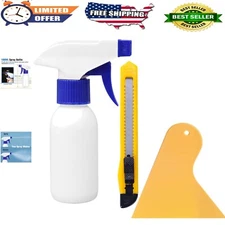 Window Tint Kit - 3 Piece Frosted Glass Privacy Film Tools w/ Squeegee, Utili...