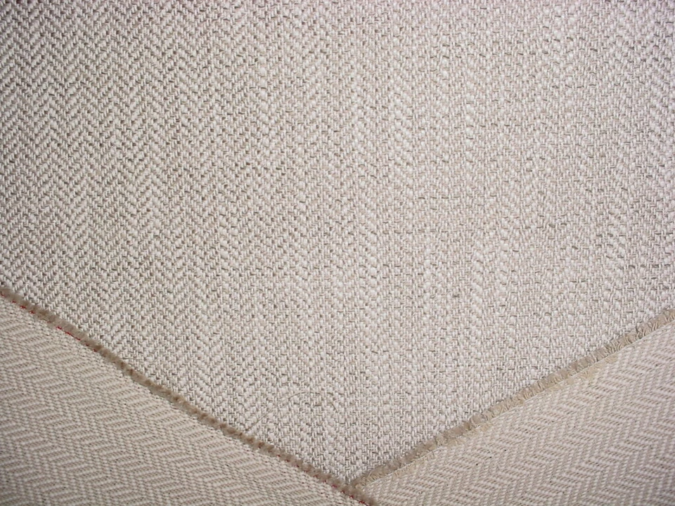6-1/2Y Thibaut W80607 Ashbourne Tweed Flax Textured Herrinbone Upholstery Fabric - Image 4 of 4