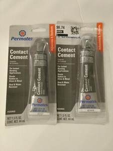 Lot 2 tubes Permatex Contact Cement – 25905 – 1.5 Ounce Each