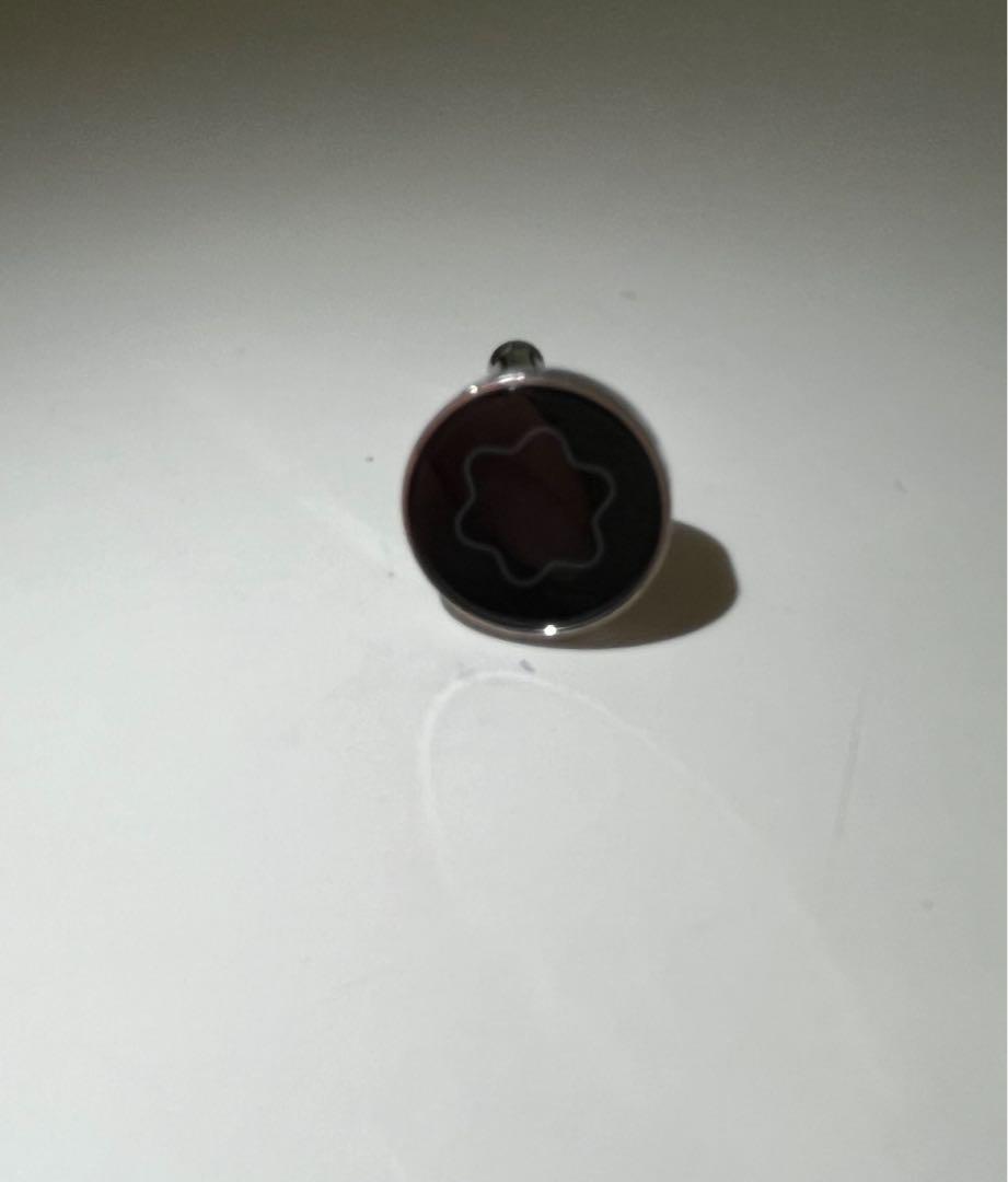 Montblanc Black Sapphire Glass Cufflinks with Genuine Leather Bifold Wallet 105889