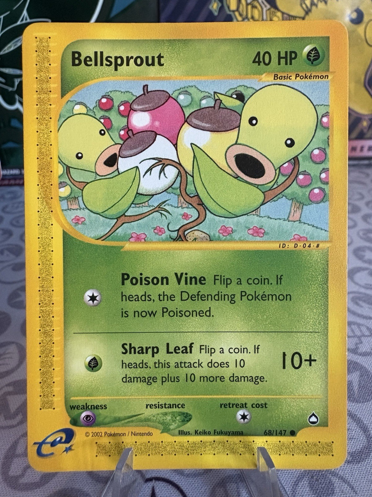 Bellsprout (68) Common Aquapolis 068/147 NM Pokemon TCG
