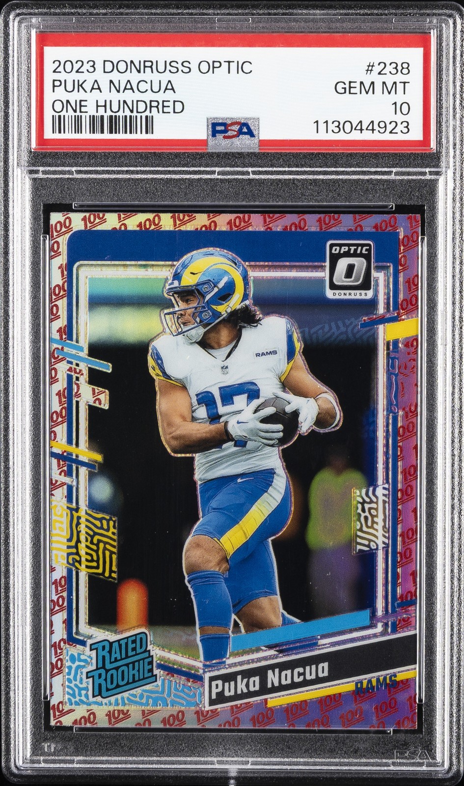 2023 PANINI DONRUSS OPTIC ONE HUNDRED #238 PUKA NACUA PSA 10