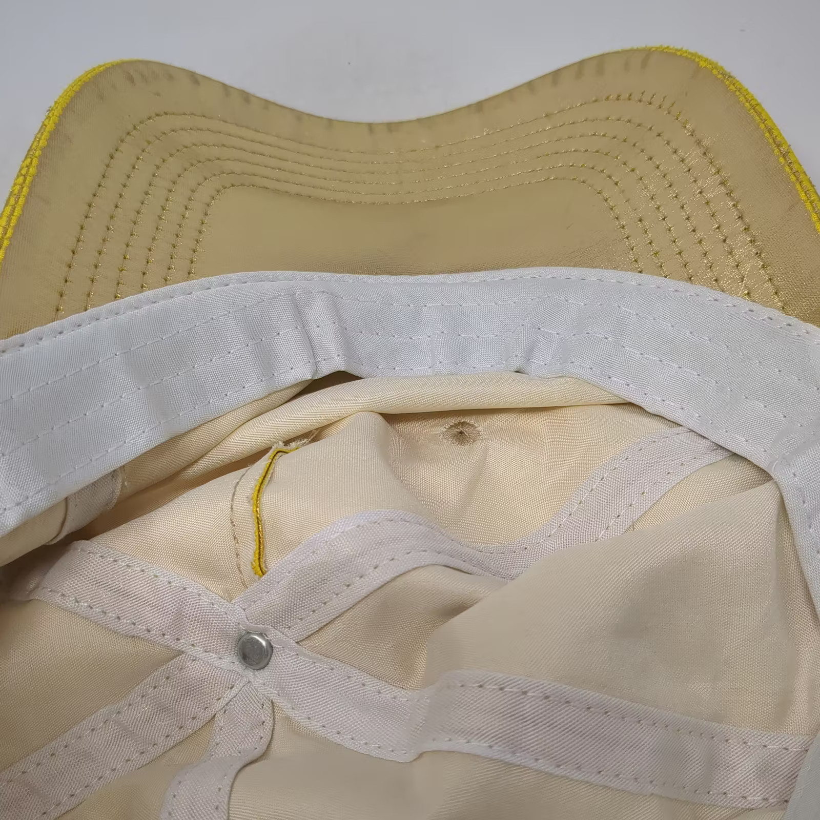 Solid Metallic Gold Baseball Cap Hat Yellow Trim … - image 8