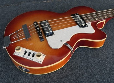 Hofner CLUB BASS HI-500/2-SB New Model with ZERO FRET 500/2 TAILPIECE, Tea Cups