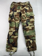Vintage US Military BDU Pants Mens Small Short Woodland Camo Combat Trousers NOS